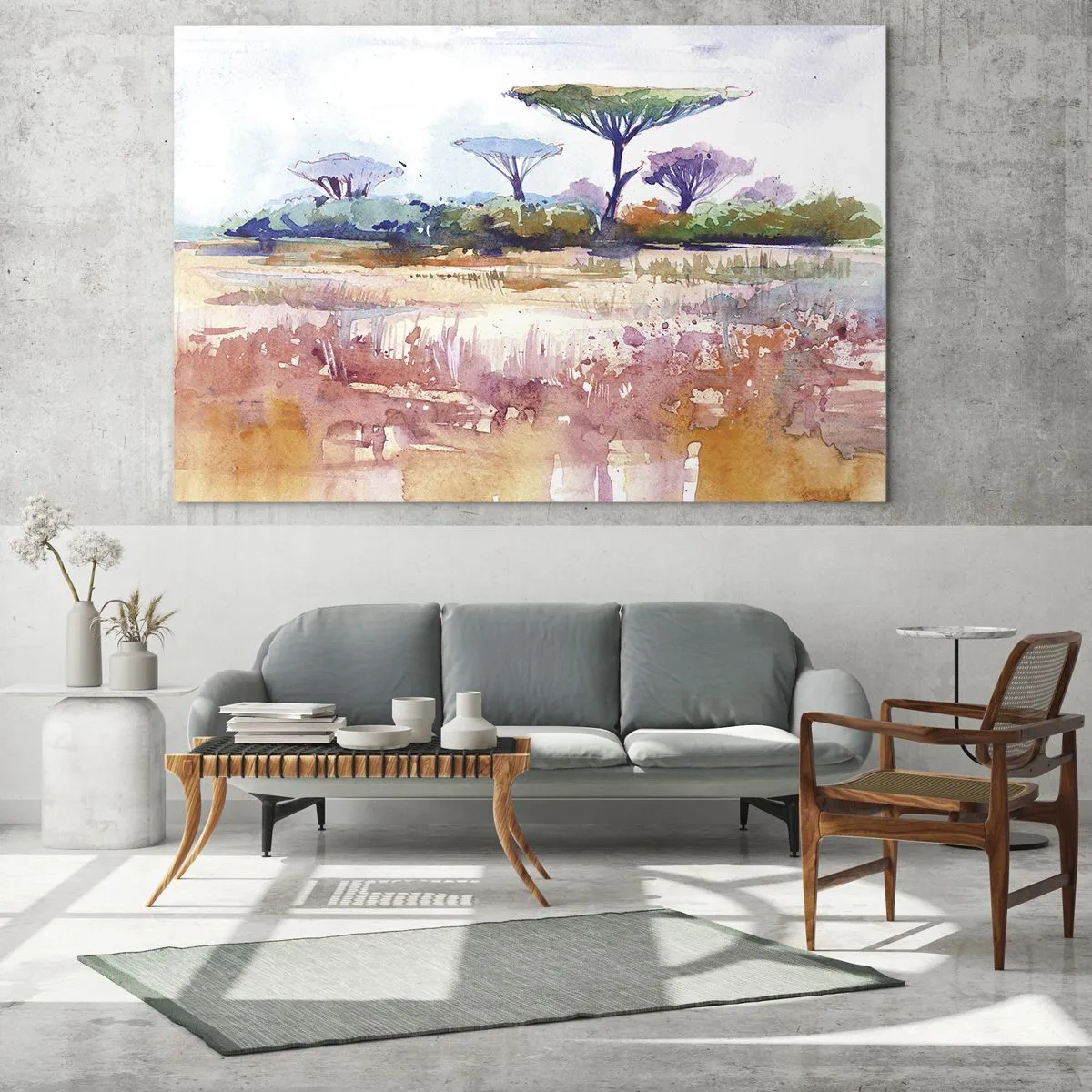 Üveg kép - Szavanna színei - 100x40 cm