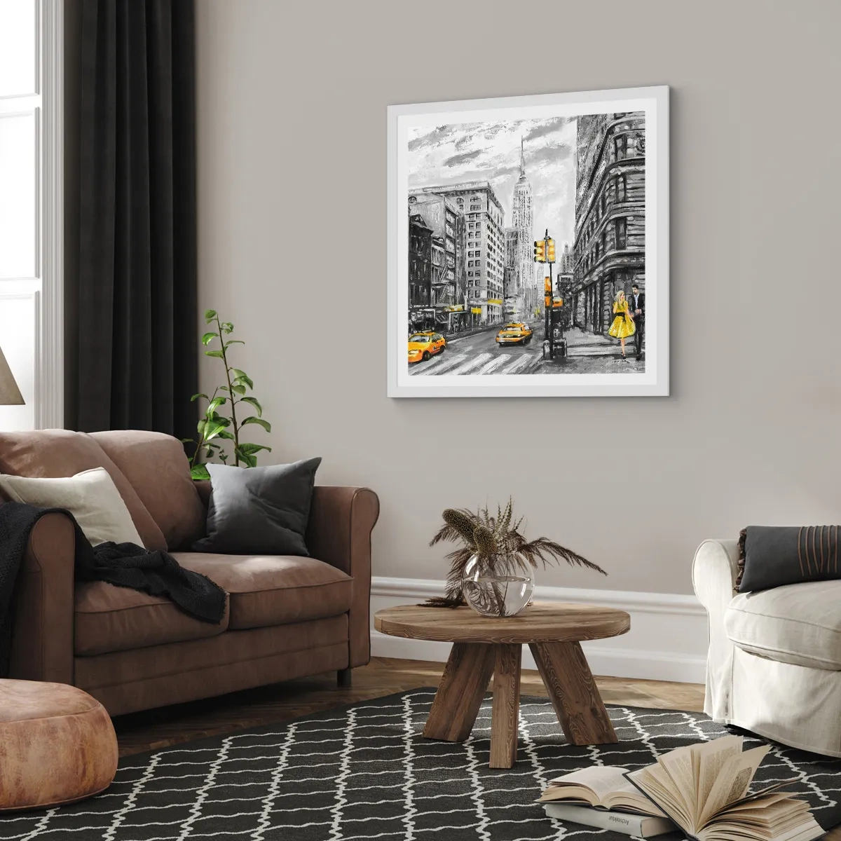 Poszter fekete keretben - Egy New York-i történet - 60x60 cm