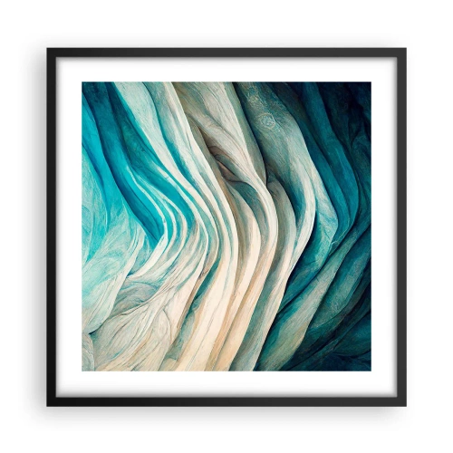 Poszter fehér keretben - Kék telhetetlenség - 50x50 cm