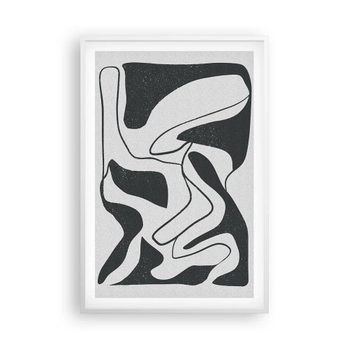 Poszter fekete keretben - Absztrakt játék egy labirintusban - 61x91 cm