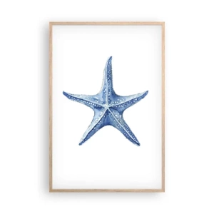 Poszter világos tölgy keretben - A tenger csillaga - 61x91 cm