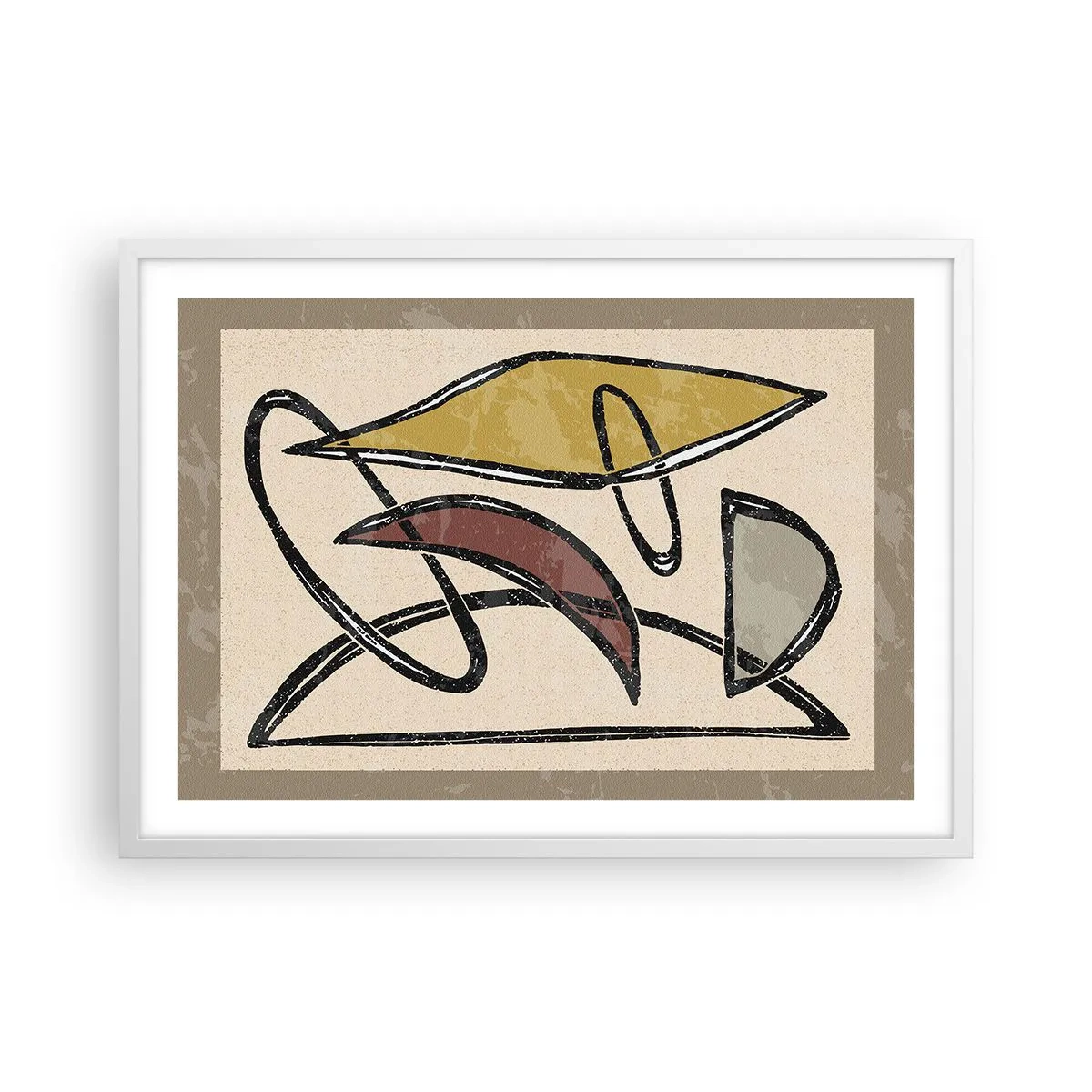 Poszter fekete keretben - Függőlegesek és vízszintek - 70x50 cm