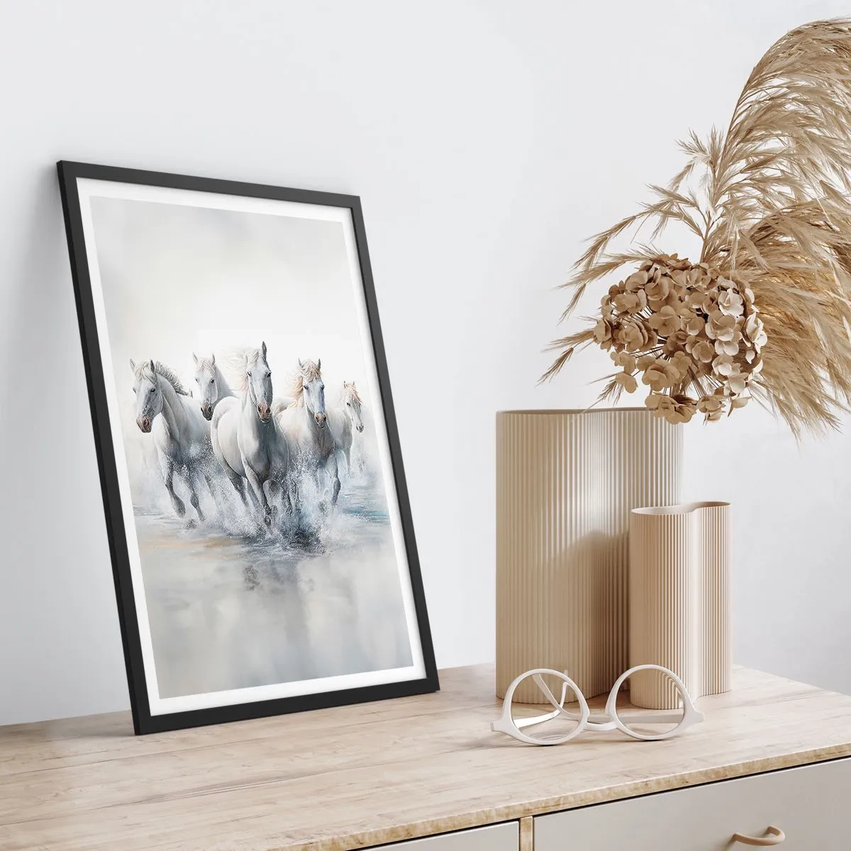 Poszter fehér keretben - Fehér varázslat - 61x91 cm