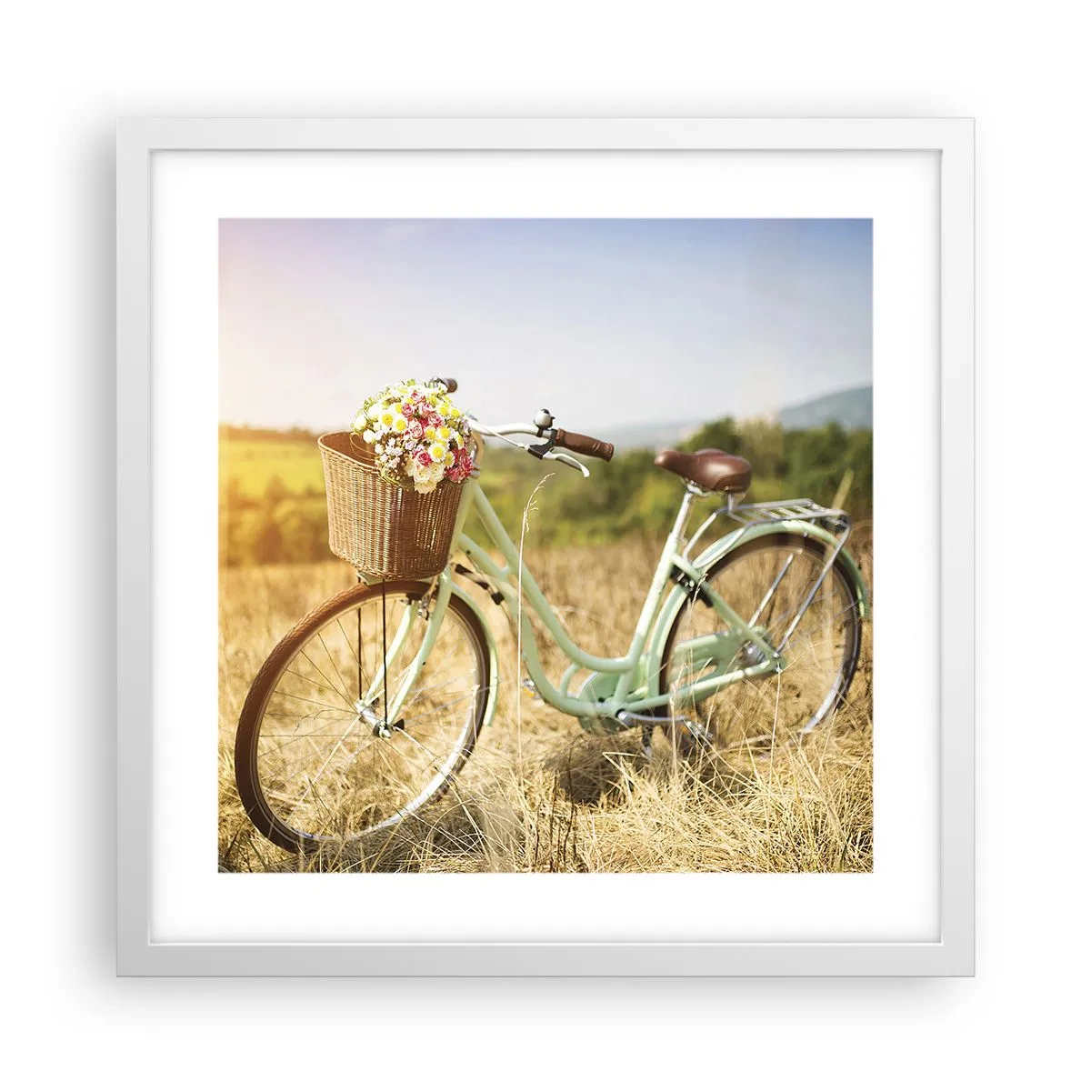 Poszter fekete keretben - Itt maradok egy darabig - 40x40 cm