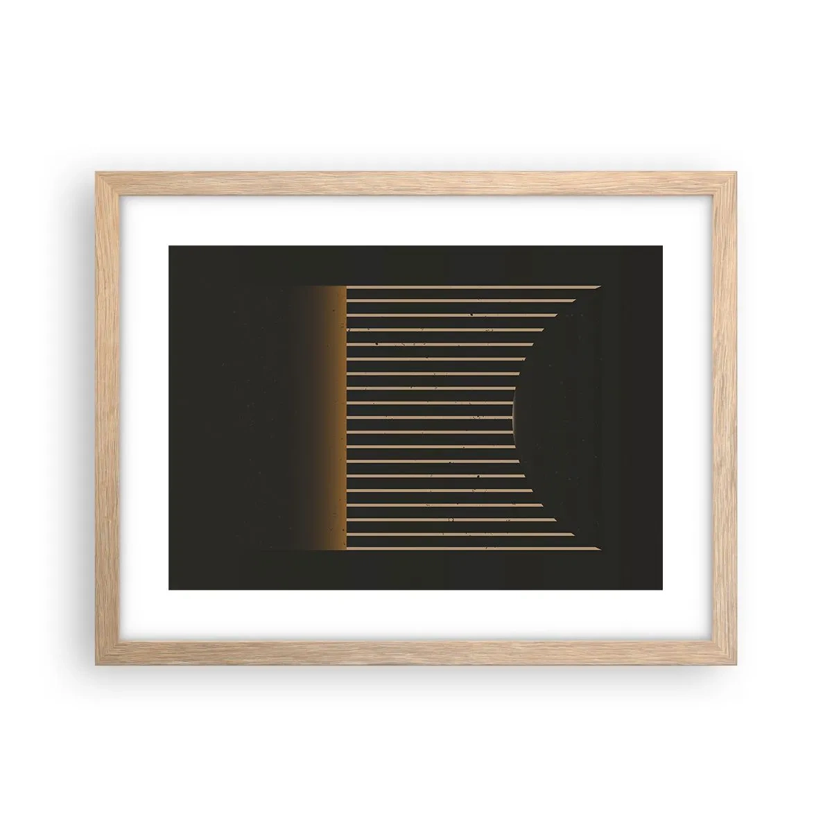 Poszter világos tölgy keretben - Fedezze fel a sötétséget - 40x30 cm