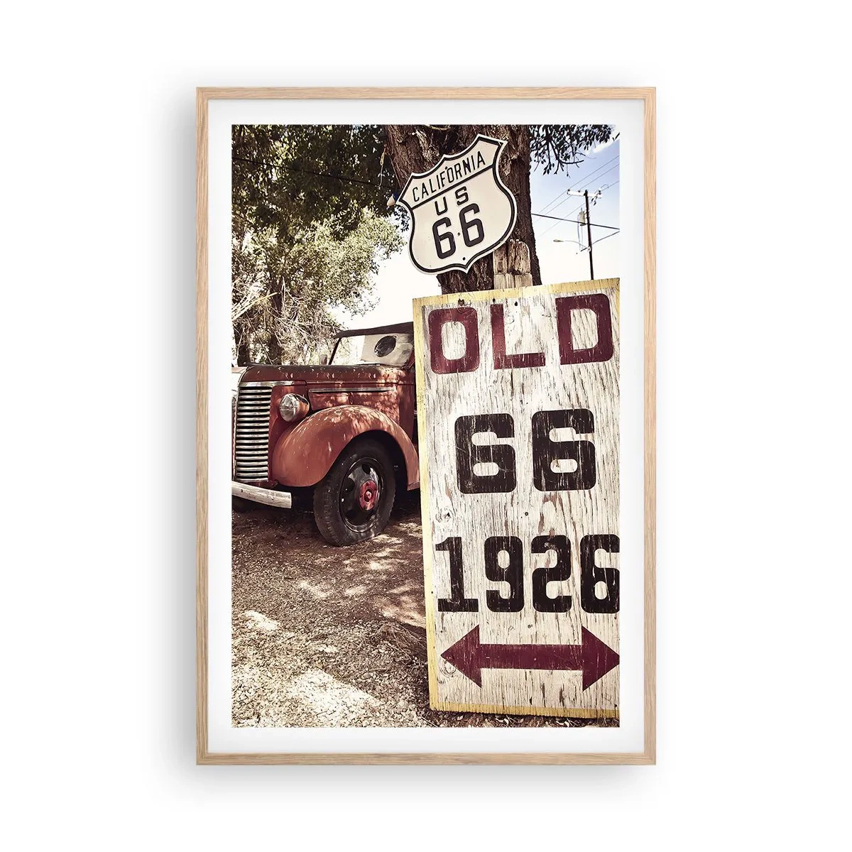 Poszter világos tölgy keretben - Az amerikai tartomány legendája - 61x91 cm