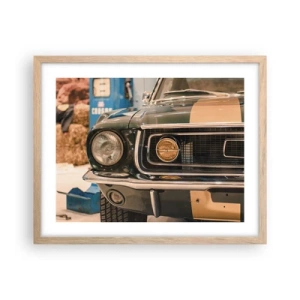 Poszter világos tölgy keretben - Találkozás a legendával - 50x40 cm