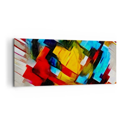 Vászonkép - Többszínű réteges - 100x40 cm