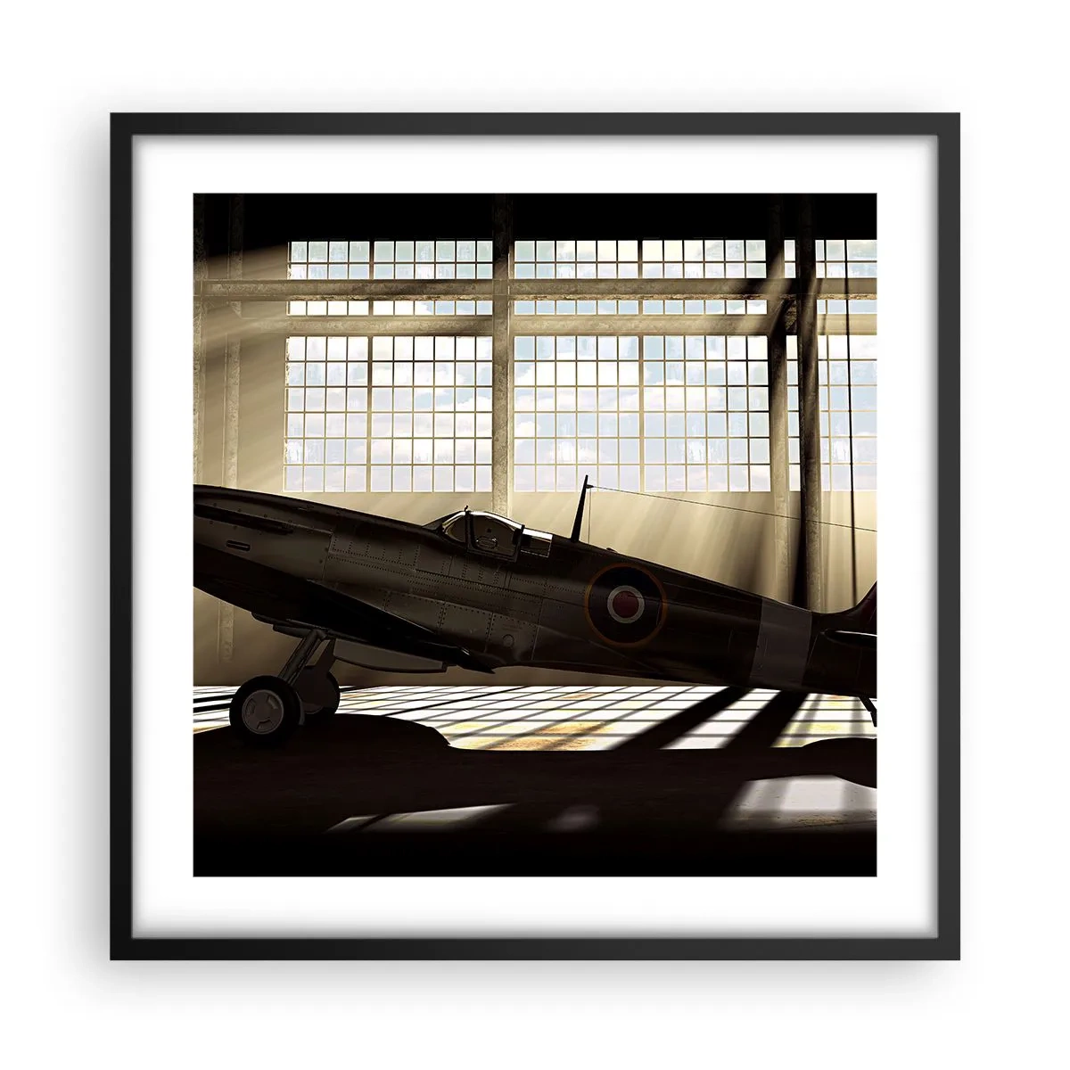 Poszter fehér keretben - Harcos pihenése - 50x50 cm