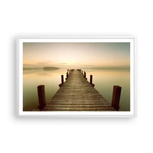 Poszter fekete keretben - Hajnal előtt, hajnal, fény - 91x61 cm