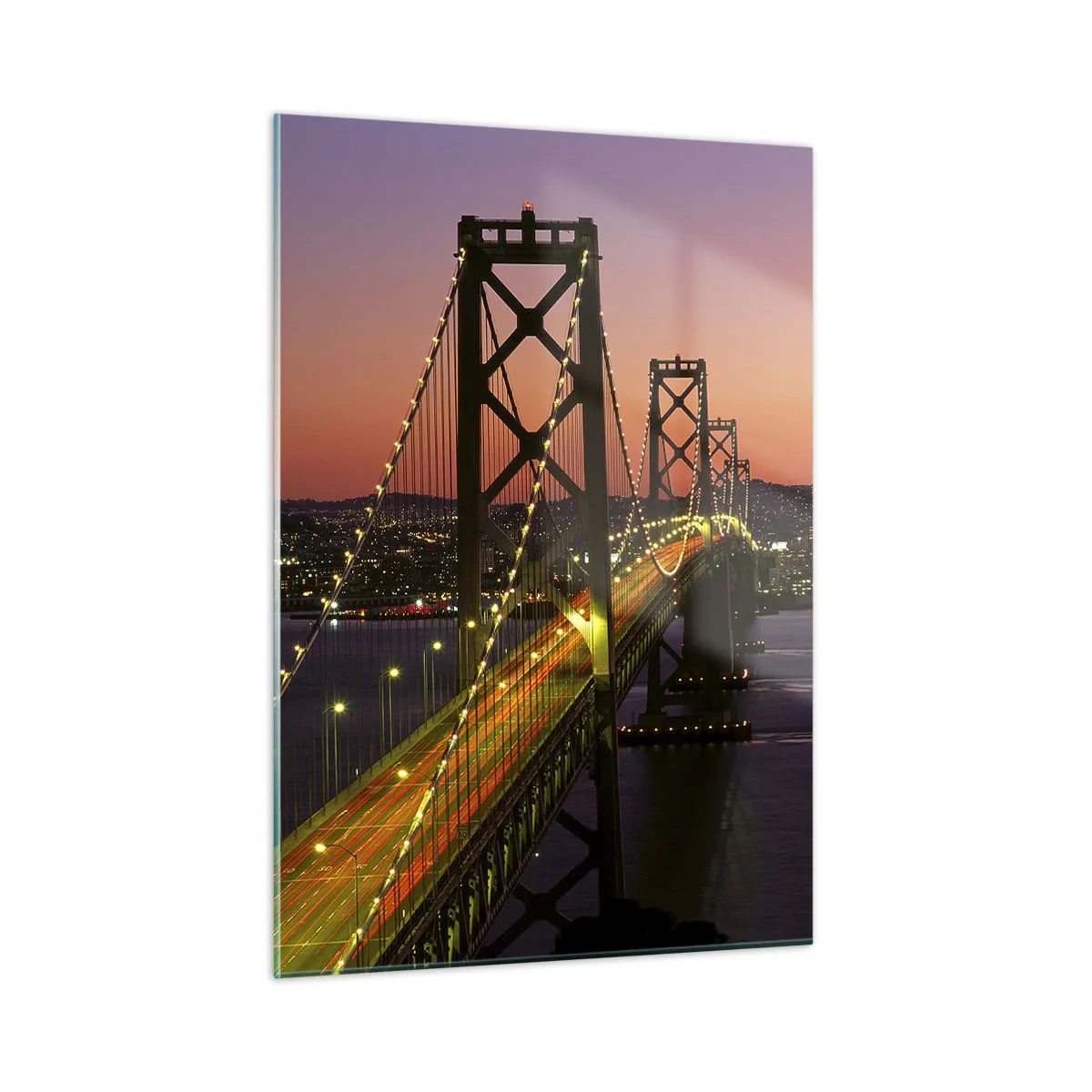 Üveg kép - Este a lilában - 50x70 cm