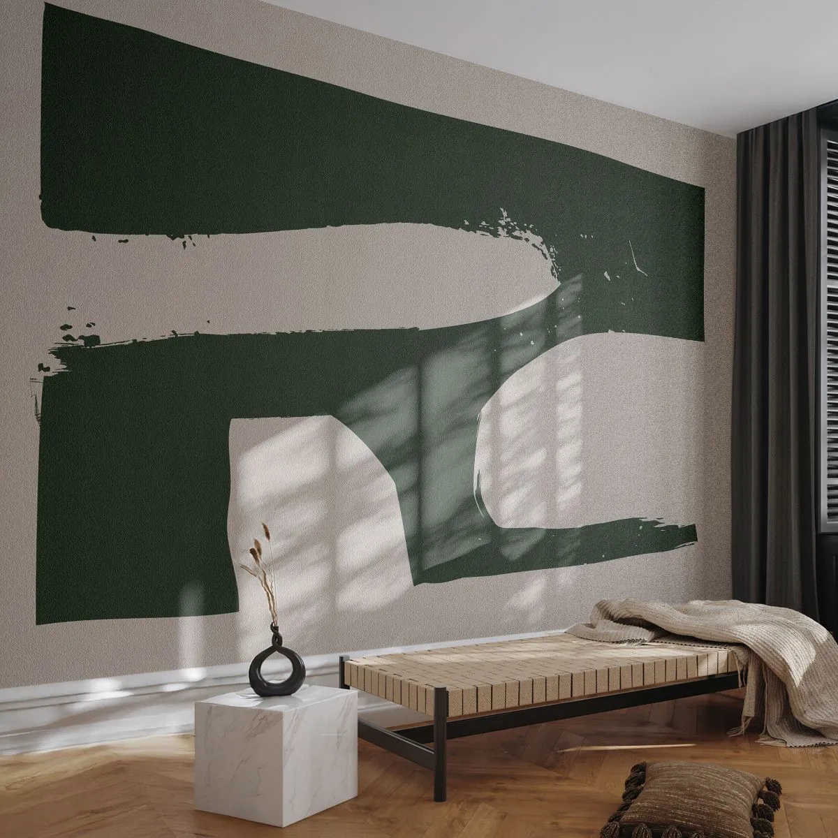 Öntapadós Fotótapéta Deluxe Sticker - Fehér öblök - Boho, Minimalizmus, Alak - 200x140 cm