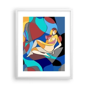Poszter fekete keretben - Kubista akt - 40x50 cm