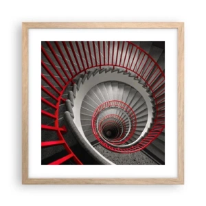 Poszter világos tölgy keretben - Építészeti játékok - 40x40 cm