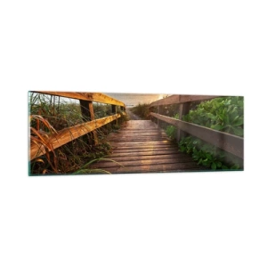 Üveg kép - És egyenesen a partra - 90x30 cm