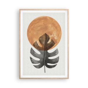 Poszter világos tölgy keretben - Mindig a nap - 70x100 cm