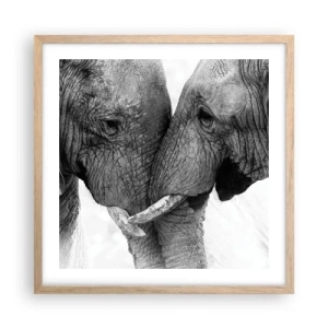 Poszter világos tölgy keretben - Szívélyes vallomás - 50x50 cm