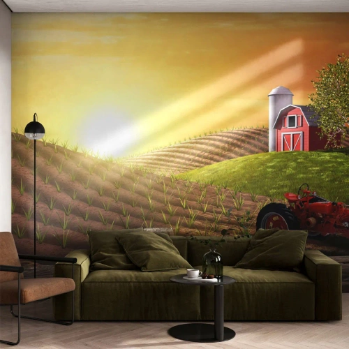 Fotótapéta Premium Canvas - Tanya, mint a meséből - Farm, Tájkép, Traktor - 500x350 cm