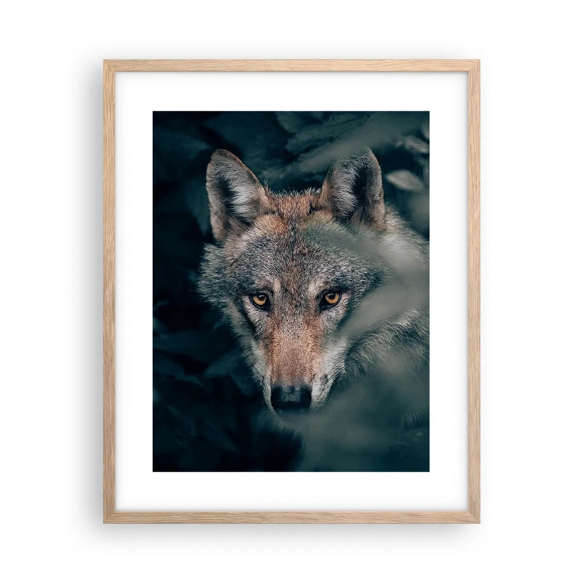 Poszter világos tölgy keretben - Vadász - 40x50 cm