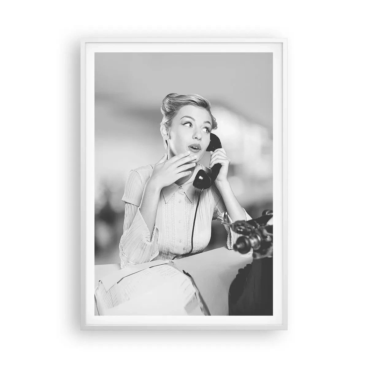 Poszter fekete keretben - Hello, itt az 50-es évek. - 70x100 cm