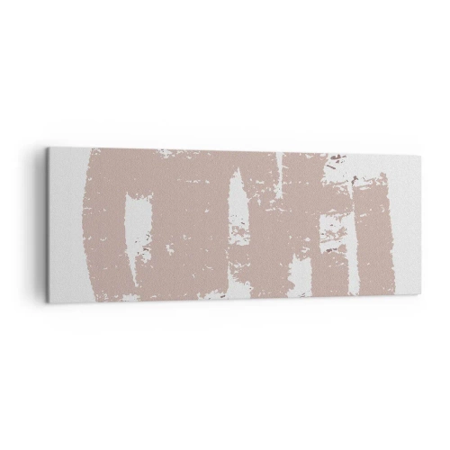 Vászonkép - Absztrakció lágy rózsaszínben - 140x50 cm