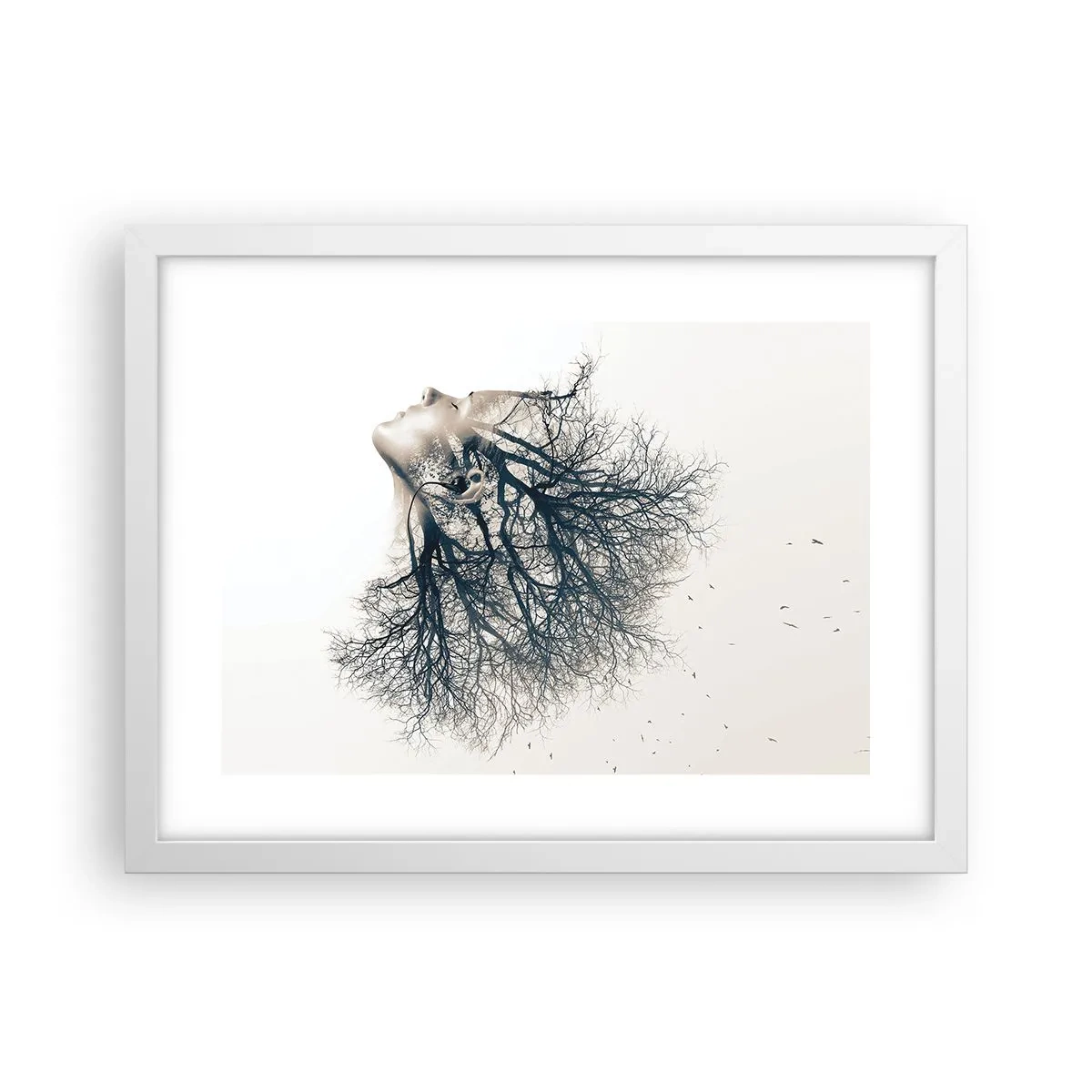 Poszter fekete keretben - Hallgatva a fa suttogását - 40x30 cm