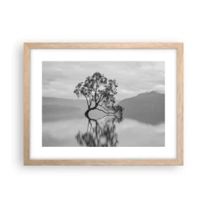 Poszter világos tölgy keretben - Van egy ilyen ország - 40x30 cm