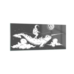 Üveg kép - Űrlovas - 120x50 cm