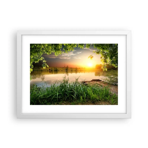 Poszter fekete keretben - Táj zöld keretben - 40x30 cm