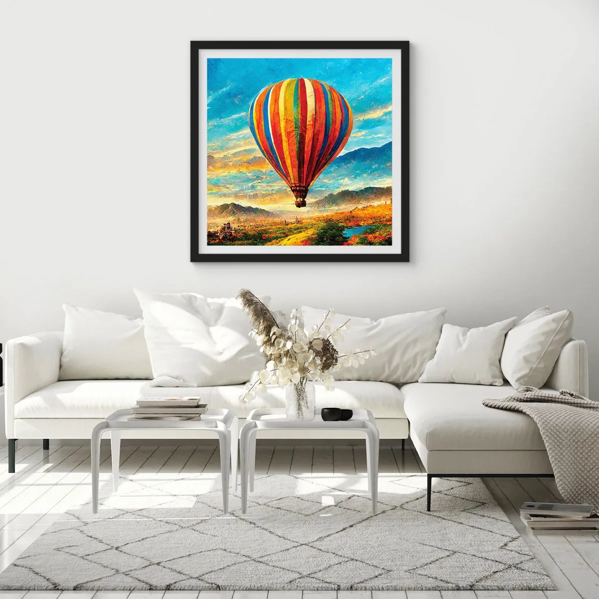 Poszter fehér keretben - A csendben többet látsz - 60x60 cm