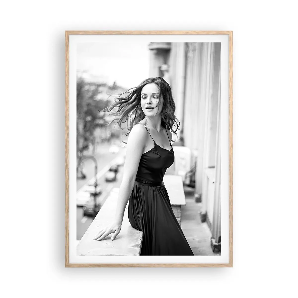 Poszter világos tölgy keretben - Biztosan párizsi - 70x100 cm