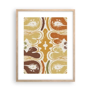 Poszter világos tölgy keretben - Érzelmes absztrakció - 40x50 cm