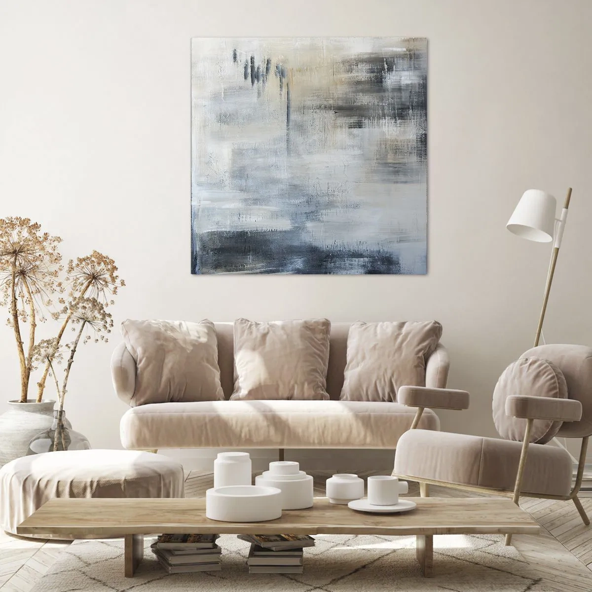 Vászonkép - A kék fátyol mögött - 60x60 cm