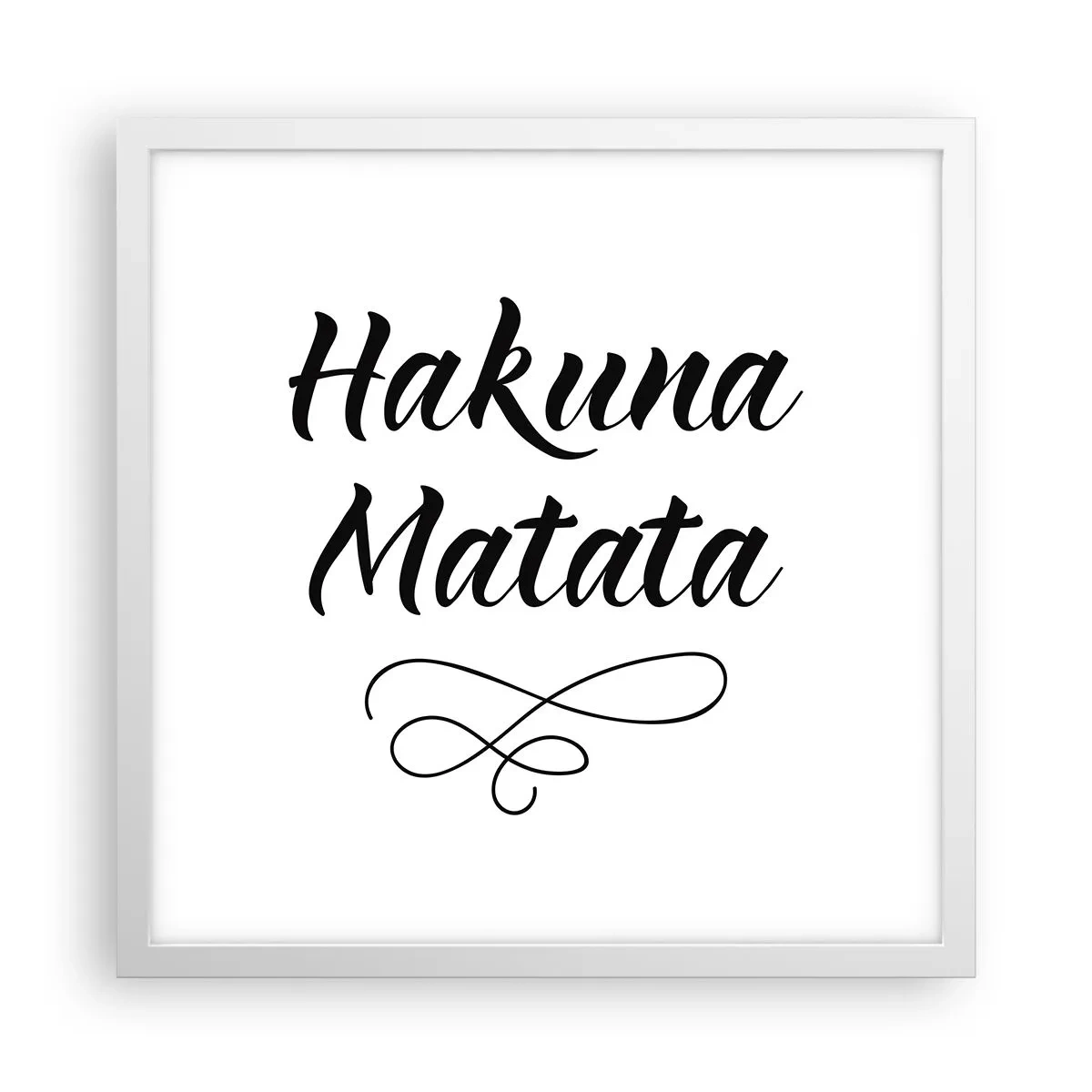 Poszter fekete keretben - A legjobb tanács - 40x40 cm