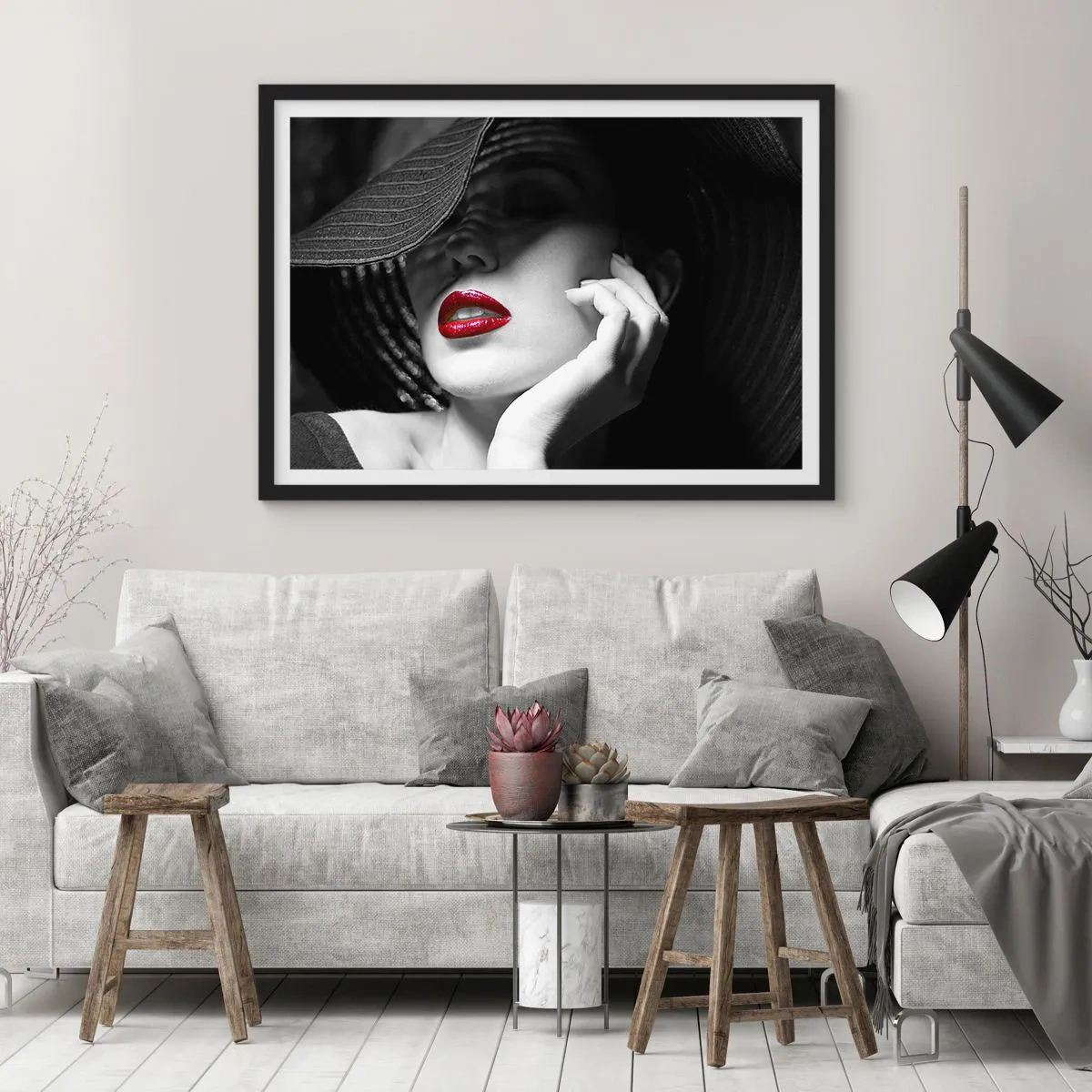 Poszter fehér keretben - Egy tanulmány Scarletben - 70x50 cm