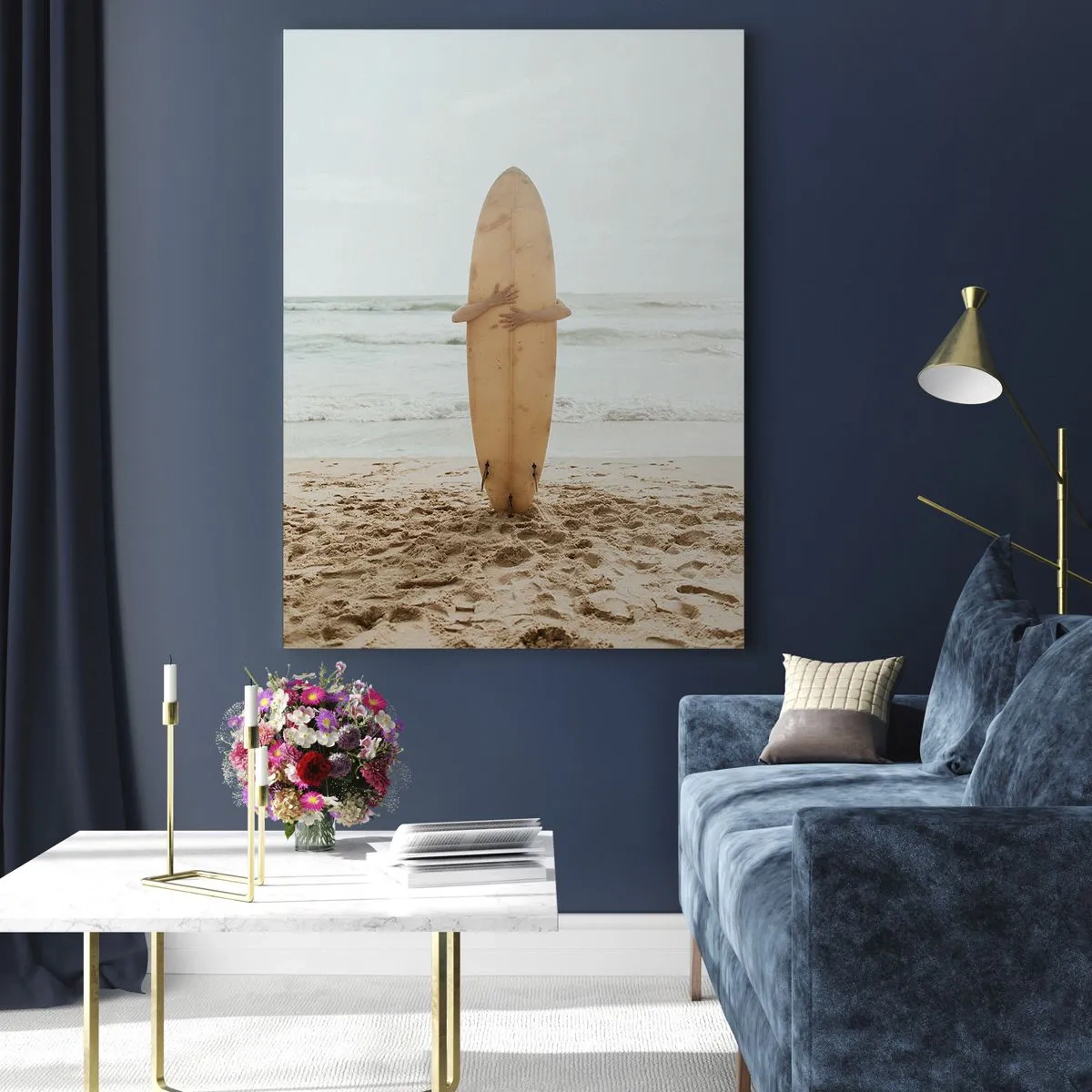 Üveg kép - Szeretettel a hullámok felé - 80x120 cm