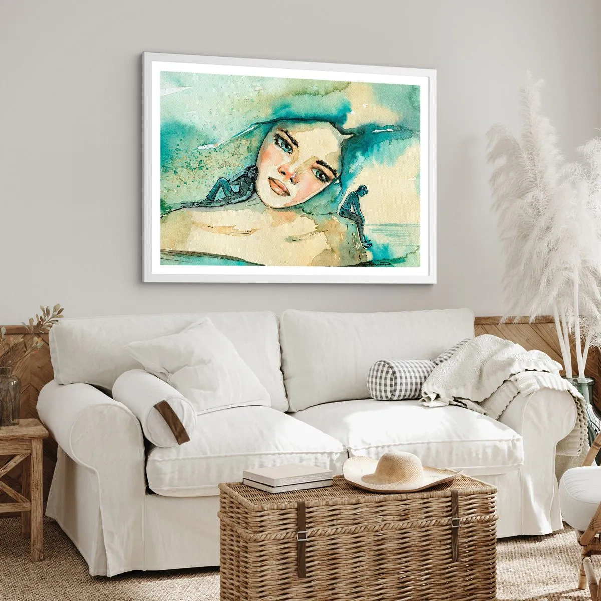 Poszter fekete keretben - Am I blue? - 50x40 cm