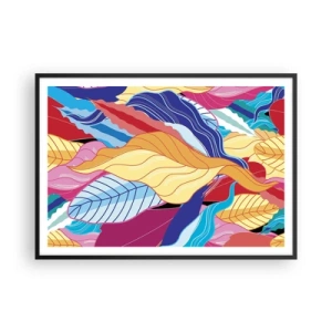 Poszter fehér keretben - Színes rendetlenség - 100x70 cm