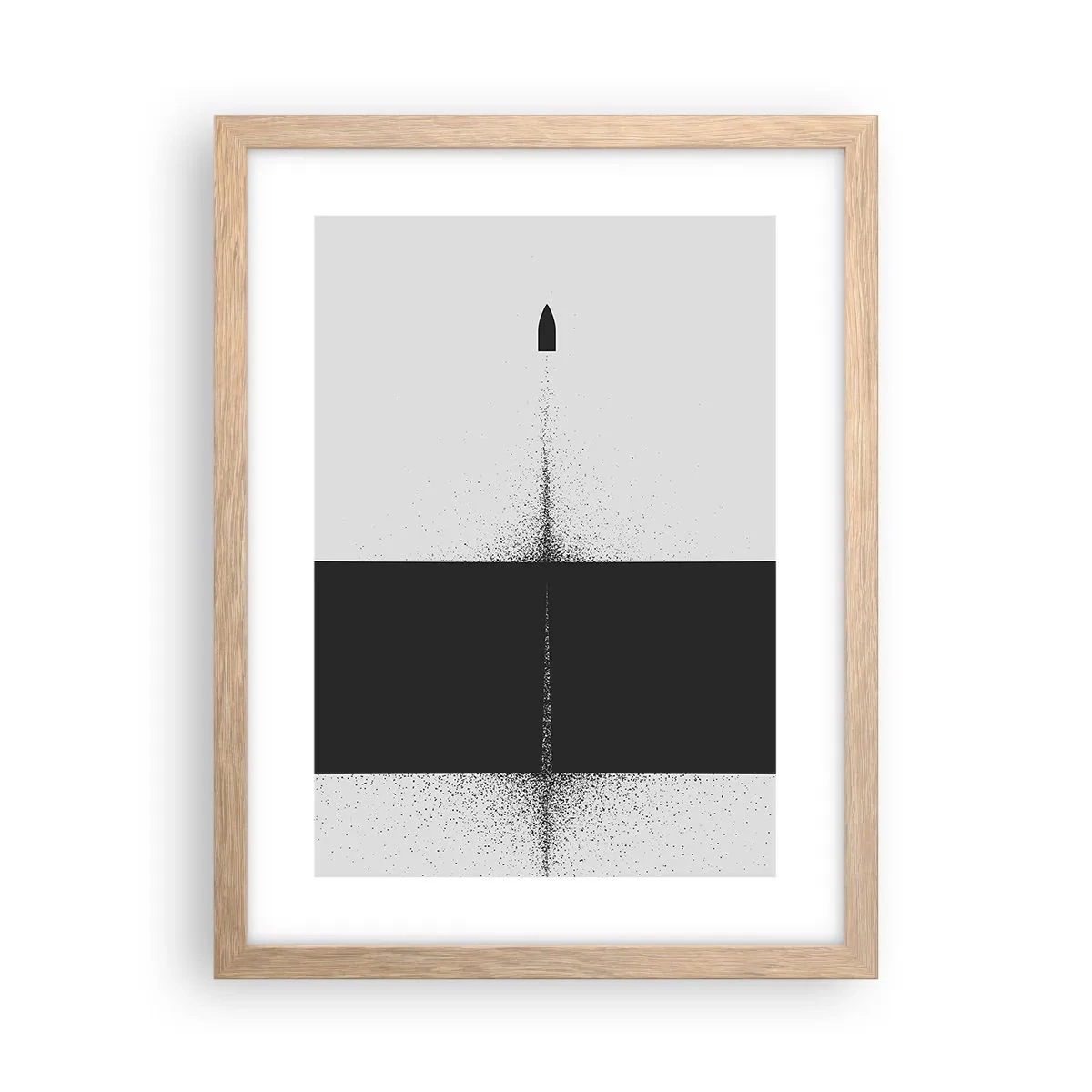 Poszter világos tölgy keretben - Egyenesen a cél felé - 30x40 cm