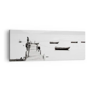 Vászonkép - Csendes és tiszta víz felett - 140x50 cm