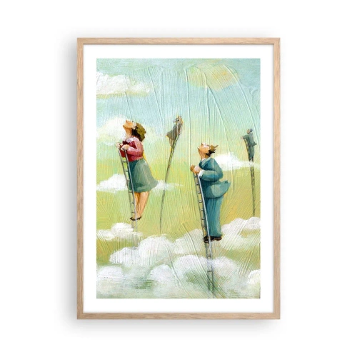 Poszter világos tölgy keretben - Az álmod mögött - 50x70 cm