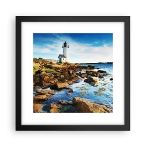 Poszter fehér keretben - Gyertek vissza boldogan, várlak - 30x30 cm