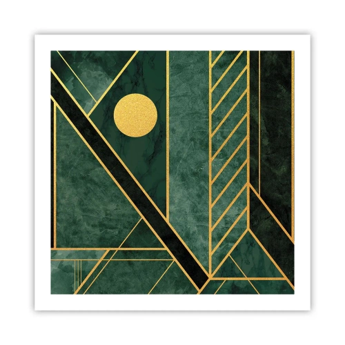 Poszter - Az arany és azúrkék dinamikája - 60x60 cm