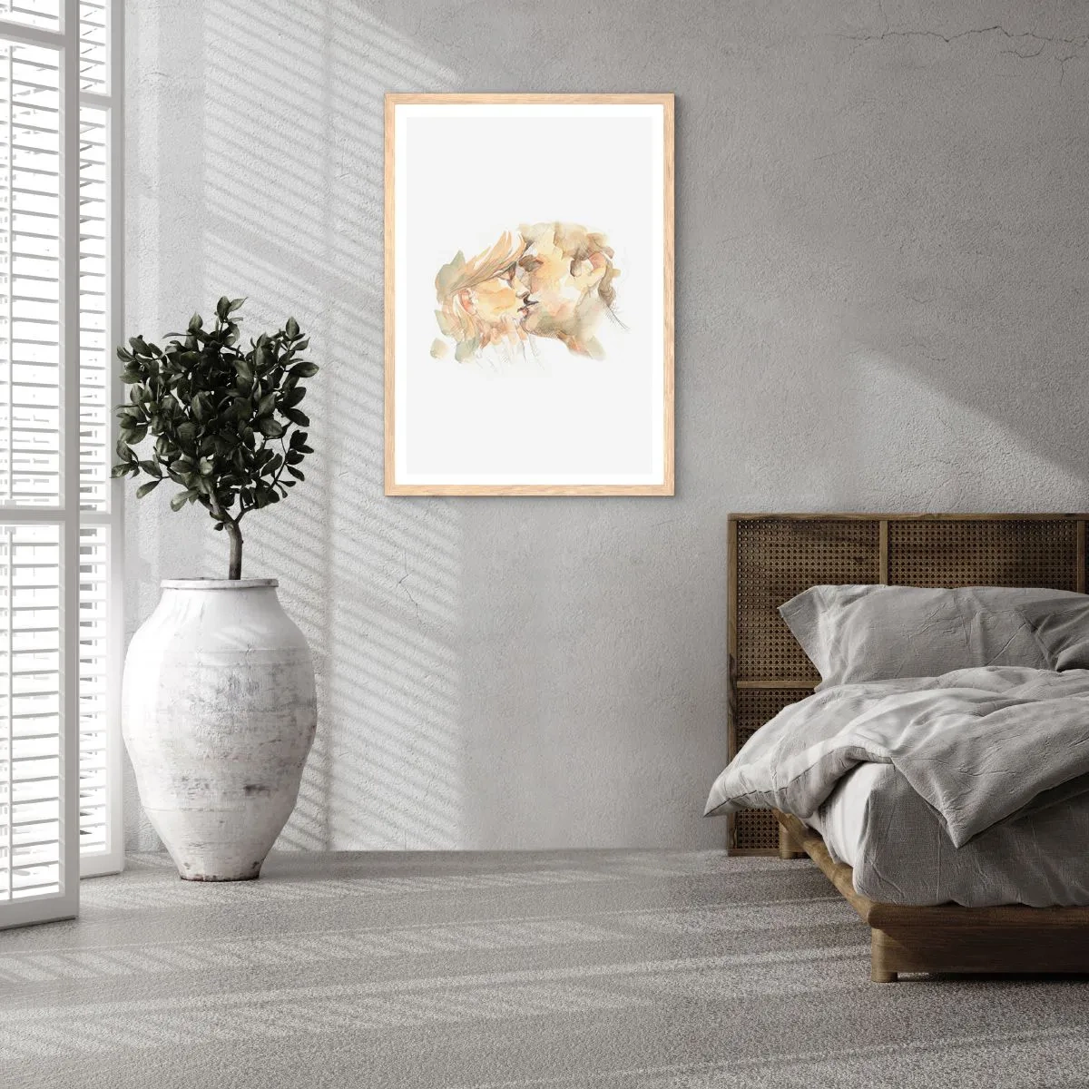 Poszter világos tölgy keretben - Meglelt másik fél? - 50x70 cm