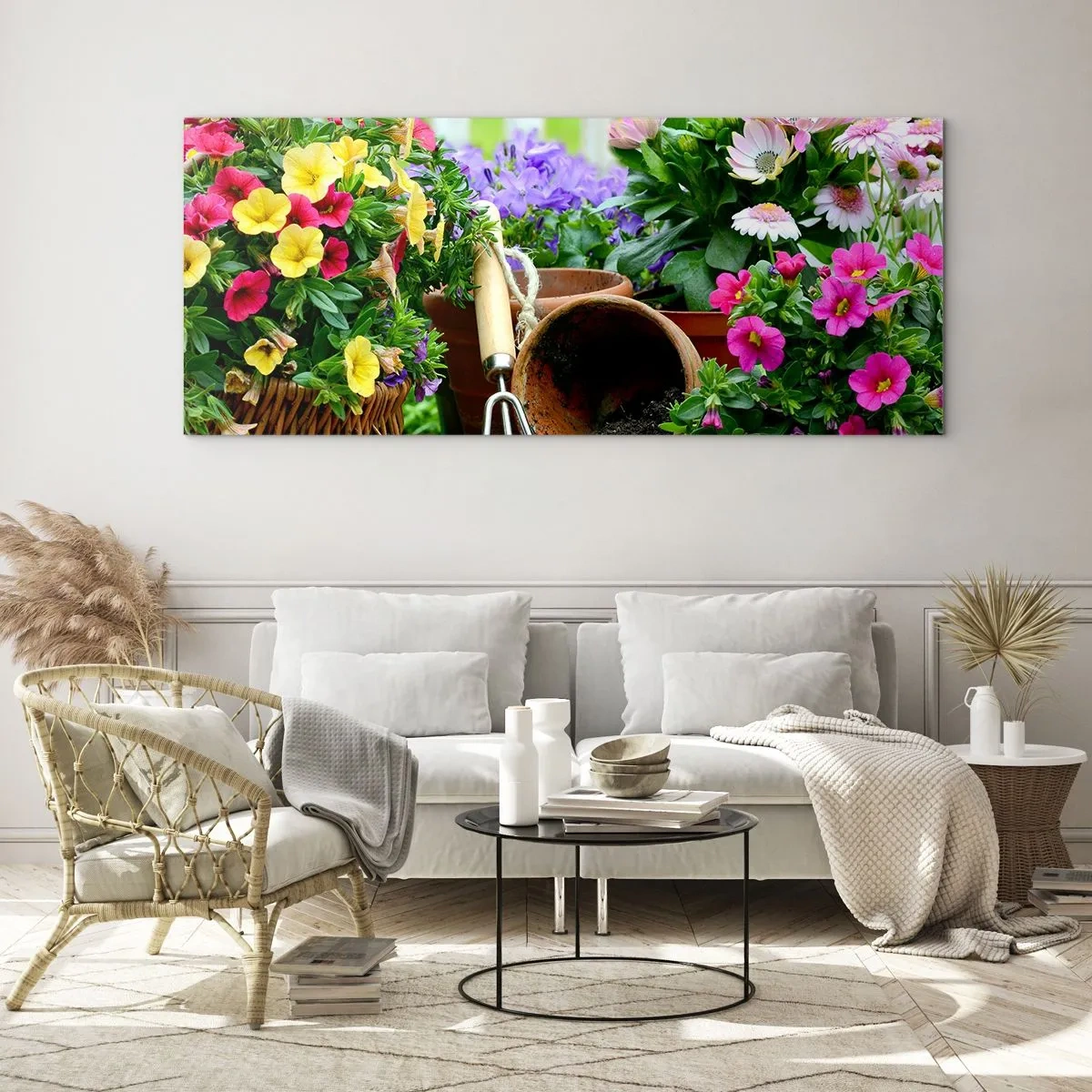 Üveg kép - Zosia kertje - 90x30 cm