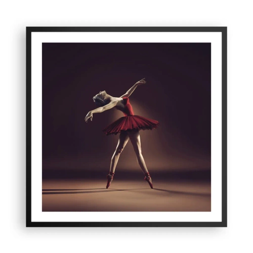 Poszter fehér keretben - Egy prima balerina - 60x60 cm