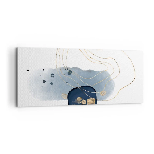 Vászonkép - Kékes-arany fantázia - 120x50 cm