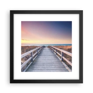 Poszter fehér keretben - Balti esti aurora - 30x30 cm