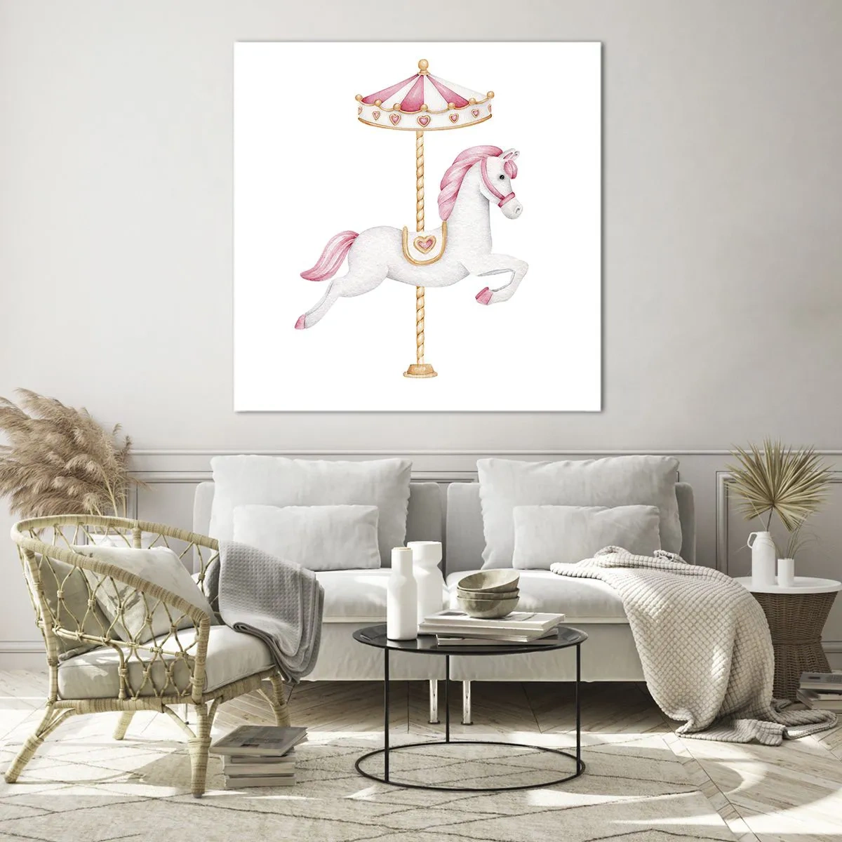 Üveg kép - Elindult egy patával - 50x50 cm