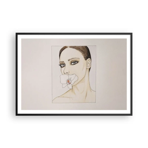 Poszter fehér keretben - Az elegancia és a szépség szimbóluma - 100x70 cm